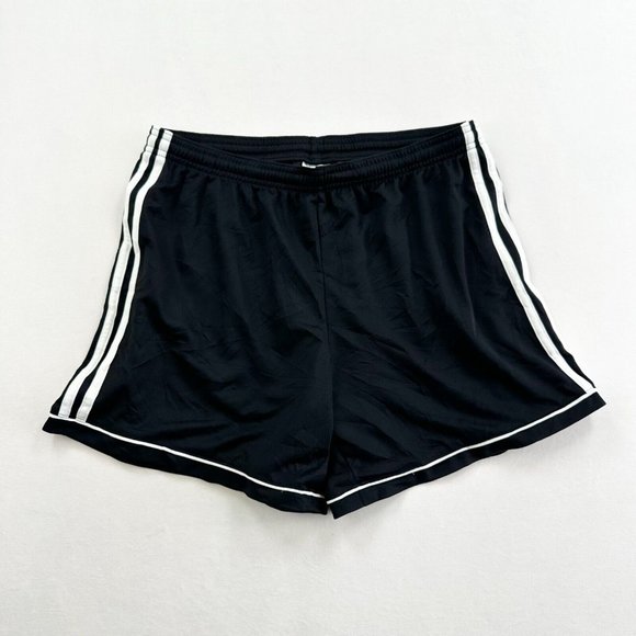 adidas Pants - Adidas Shorts Womens Medium M (12-14) Black Striped Lightweight Adult Sport Run
